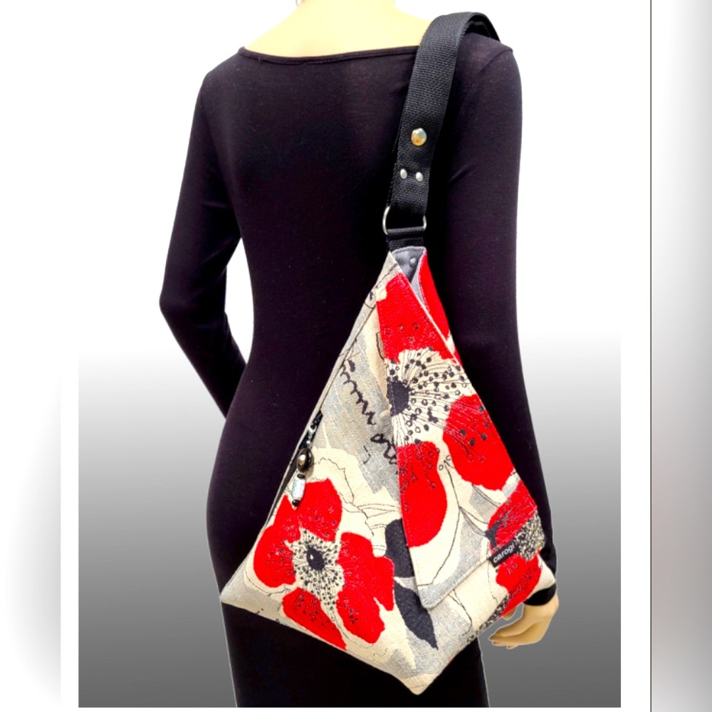 CARSON ROGERS CAROGI Fabric Bag 15”x14” Boho Crossbody Backpack Travel